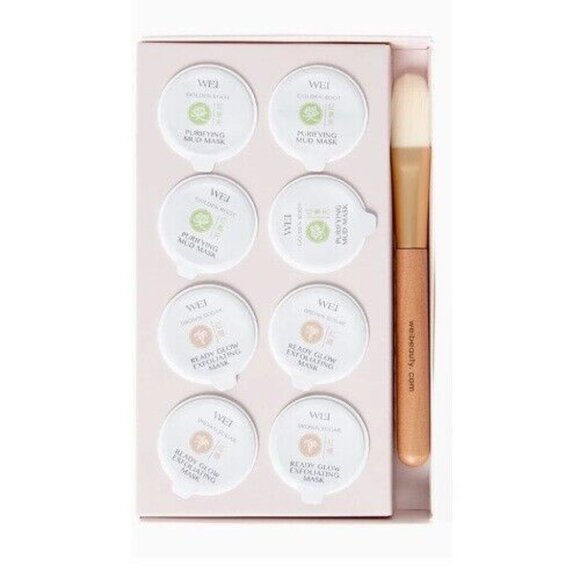 WEI East Two-In-One Purifying and Glow Mask Collection, 8 Pods + Brush - Picture 9 of 13